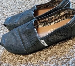 Black slip on kids shoes